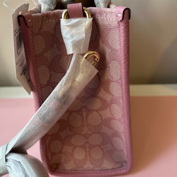 NWT Coach Dempsey Tote Bag 22 In Signature Jacquard With Coach Patch - Picture 8 of 10